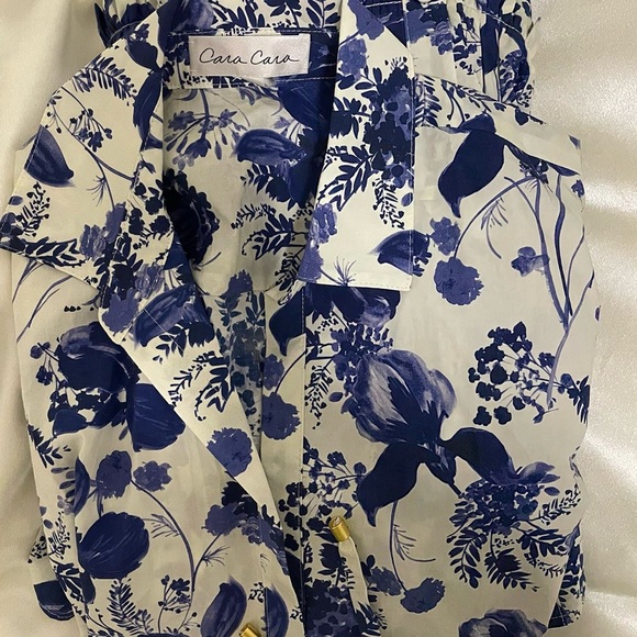 Cara Cara Hutton Dress in Evening Blue Hanging Orchids *NEW* - Picture 3 of 4